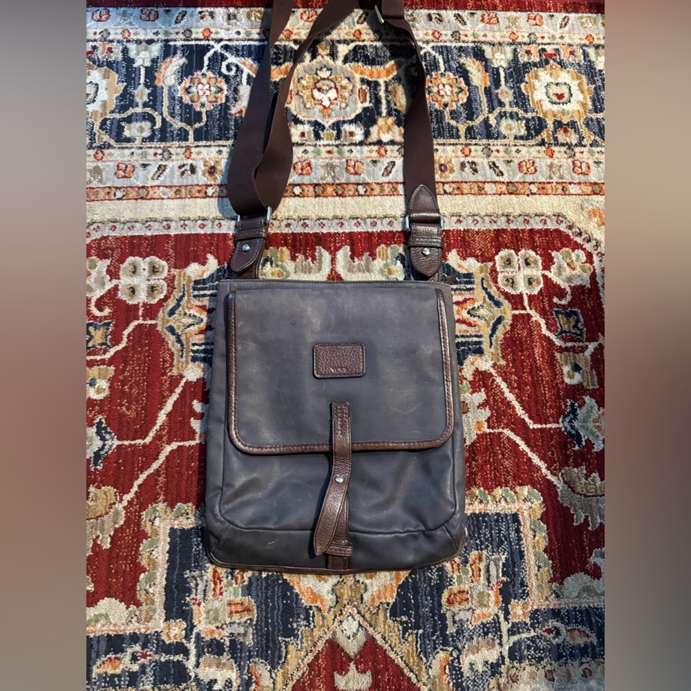 Tumi Sling Bag Waxed Canvas & Leather Rare